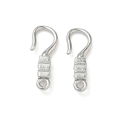 Платина 304 крючки из нержавеющей стали, прямоугольные, ионное покрытие (ip), платина, 14x5x2.5 мм, отверстие : 1 мм