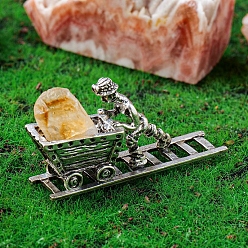 Цитрин Самородки натурального цитрина и украшение для модели шахтера, украшение для стола дома по фен-шуй, 25x46 мм