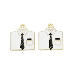 Clothes Подвески из сплава с эмалью ко Дню отца, золотые, одежда, 21x18x1 мм, отверстие : 1.8 мм