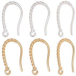 (52) Непрозрачная лаванда 40шт. 2 цвета латунные серьги-гвоздики, разноцветные, 18x1.4 мм, отверстие : 1.9 мм, штифты : 0.8 мм, 20 шт / цвет