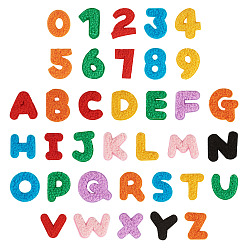 Mixed Shapes Нашивки на одежду из полиэстера, разноцветные, разнообразные, 21~28.5x17~32.5x2.5 мм, 36 шт / комплект