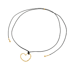 Настоящее золото 18K День святого Валентина 304 кулоны из нержавеющей стали, полые сердца, ионное покрытие (ip), реальный 18 k позолоченный, 43.54 дюйм (110.6 см)