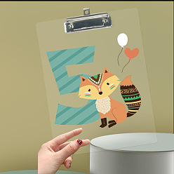 Number Acrylic Clipboards, Multi Pack Clipboards, with Clip, for Office, Rectangle, Num.5, 305x225mm