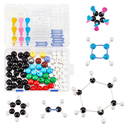 Mixed Color Chemistry Plastic Molecular Model Kit, Organic and Inorganic Modeling, for Brisk Learner Kids Scientist, Mixed Color, 160x250x58mm