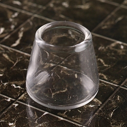 Прозрачный Стеклянная ваза миниатюрные украшения, аксессуары для домашнего кукольного домика с микро-ландшафтом, притворяясь опорными украшениями, прозрачные, 17x17 мм