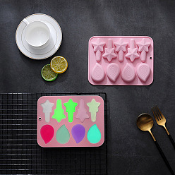 Pink Волшебная палочка и каплевидный карандаш своими руками, силиконовые формы для пищевых продуктов, форма для переработки карандашей, формы для литья смолы, розовые, 192x147x15 мм, отверстие : 6.5 мм, внутренний диаметр: 56~68x40 мм