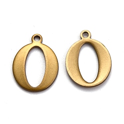 Letter O 304 прелести нержавеющей стали алфавит, античная бронза, letter.o, 12.5x9x1 мм, отверстие : 1 мм