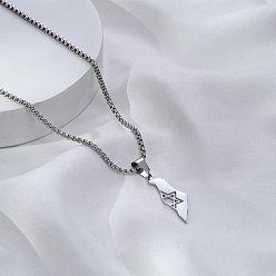 Нержавеющая Сталь Цвет Ожерелья из нержавеющей стали с подвеской в виде звезды Давида для женщин и мужчин, цвет нержавеющей стали, 23.62 дюйм (60 см)