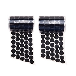 Черный Нейлоновые магические ленты, слипчивый крюк и петля ленты, круглые, чёрные, 20 мм, 500шт / рулон, 2 валки / 500 множество