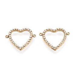 Настоящее золото 18K 304 подвески из нержавеющей стали, сердечки из искусственного жемчуга, имитирующего АБС-пластик, ионное покрытие (ip), белые, реальный 18 k позолоченный, 15x19x2.5 мм, отверстие : 1.2 мм