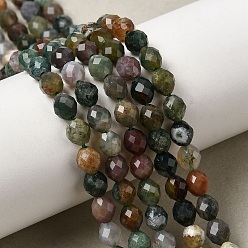 (RRHB277) Кристалл на подкладке из медово-бежевого цвета Природного индийского агата бисер нитей, граненые, рис, 6~6.5x5~6 мм, отверстие : 1.2 мм, около 58~62 шт / нитка, 14.57''~14.76'' (37~37.5 см)