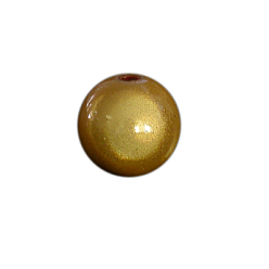 Goldenrod Spray Painted Acrylic Beads, Miracle Beads, Bead in Bead, Round, Goldenrod, 14mm, Hole: 2mm, about 330pcs/500g