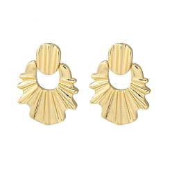 Настоящее золото 16K Латунные серьги-гвоздики с подвесками, твист слеза, реальный 16 k позолоченный, 33.5x24.5 мм