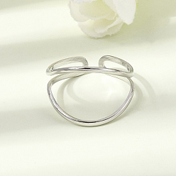 Нержавеющая Сталь Цвет 304 открытые кольца манжеты из нержавеющей стали, цвет нержавеющей стали, 14 мм, размер США 8 1/2 (18.5 мм)