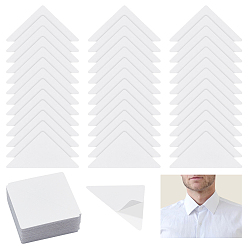 Прозрачный ПВХ-наклейка для воротника рубашки, воротник-стойка, треугольные, прозрачные, 50x50x0.5 мм, 200 шт / пакет