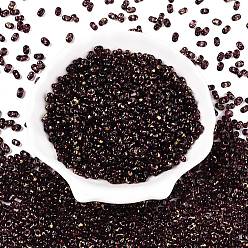 Серо-розавый Стеклянные бусины Пикассо, окрашенные распылением, арахис, увядшая роза, 6x4x3 мм, отверстие : 1.2 мм, Около 4000 шт / фунт