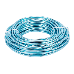 Dark Turquoise Round Aluminum Wire, for Jewelry Making, Dark Turquoise, 6 Gauge, 4.0mm, about 52.49 Feet(16m)/500g