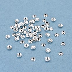 Серебро 201 из нержавеющей стали шарик крышки, круглые, серебряные, 3x1 мм, отверстие : 0.5 мм