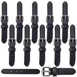 Negro 10 Conjunto de botones metálicos de aleación de imitación de cuero para la confección de bolsos., negro, 11.9~14.9x2.15x1.45 cm