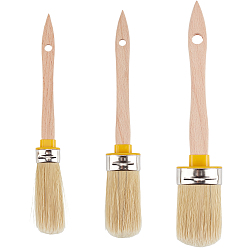 (52) Непрозрачная лаванда 3шт. 3 стили кистей для рисования на шерсти животных, с деревянной ручкой, разноцветные, 170~211x19~39.5x15~29 мм, отверстие : 6~10 мм, 1 шт / стиль