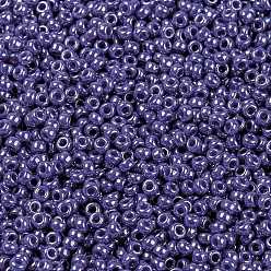 (RR434) Opaque Eggplant Luster Миюки круглые бусины рокайль, японский бисер, (р-р 434) непрозрачный баклажановый блеск, 15/0, 1.5 мм, отверстия : 0.7 mm, около 250000 шт / фунт