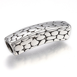 Antique Silver 304 Stainless Steel Beads, Cuboid, Antique Silver, 36x9x8.5mm, Hole: 6.5mm