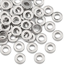 Platine Perles en laiton shegrace, rond, sans plomb et sans cadmium et sans nickel, platine, 4x1mm, Trou: 2mm