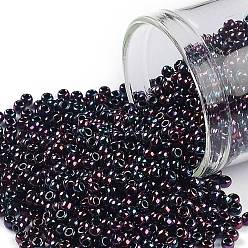 (504) Higher Metallic Purple Iris TOHO Round Seed Beads, Japanese Seed Beads, (504) Higher Metallic Purple Iris, 11/0, 2.2mm, Hole: 0.8mm, about 1110pcs/bottle, 10g/bottle