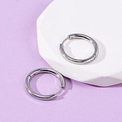 Платина Серьги из 304 нержавеющей стали, с 316 нержавеющей стали, платина, 20.5x2.5 мм