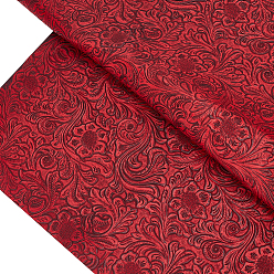 Темно-Красный 1 Ткань из ПВХ с рисунком феникса, для поделок, пэчворк, украшения, темно-красный, 1400x1 мм