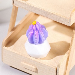 Lilac Resin Succulent Pot Model, Micro Landscape Home Dollhouse Accessories, Pretending Prop Decorations, Lilac, 31x20mm