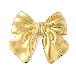 Настоящее золото 18K 304 подвески из нержавеющей стали, бантом прелести, ионное покрытие (ip), реальный 18 k позолоченный, 39x44x6.5 мм, отверстие : 5.5x3 мм