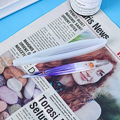 Белый Силиконовые формы из эпоксидной смолы для ручки, формы для литья шариковых ручек, для поделок из свечей своими руками, белые, 157x19x15 мм