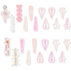 (52) Непрозрачная лаванда Заколки для волос из цинкового сплава, аксессуары для волос для женщин и девочек, разноцветные, 16~63x20.5~58.5x2~12.5