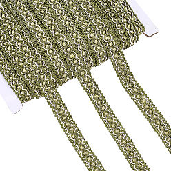 Vert Olive Foncé Ruban de polyester de 25m, pour les accessoires vestimentaires, avec carte d'affichage en carton 1pc, vert olive foncé, 5/8 pouces (17 mm)