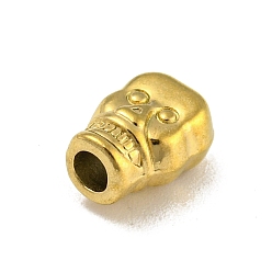 Golden 304 Stainless Steel Beads, Skull, Golden, 9.5x6.8x5.5mm, Hole: 2.5mm