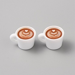 Шоколадный Мини-чашка из искусственной смолы для кофе, для украшения кукольного домика, цвет шоколада, 14x23x18 мм