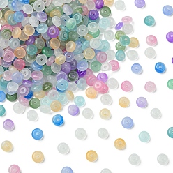 (52) Непрозрачная лаванда 100г запеченные окрашенные бусины из искусственного нефрита, рондель, разноцветные, 6.5x3.5 мм, отверстие : 1.4 мм, 500 шт / 100 г