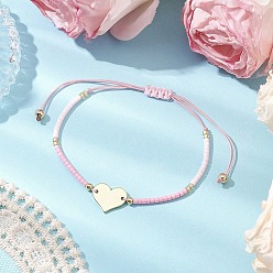 Pink Браслеты из бисера со стеклянными семенами для женщин, розовые, внутренний диаметр: 1-5/8~3 дюйм (4.1~7.7 см)