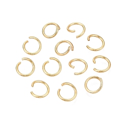 Золотой 304 из нержавеющей стали открыты кольца прыжок, круглые, золотые, 8x1 мм, внутренний диаметр: 6 мм, 18 датчик, около 121 шт / упаковка