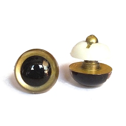 (932FM) Темно-синий аква-матовый с подкладкой Abs пластиковые глаза куклы, Чучела игрушечных глаз, безопасные глаза, с распоркой, полукруглый, темно-золотистые, 10 мм