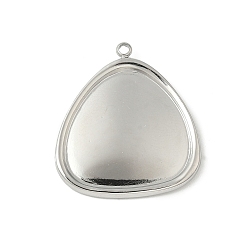 Нержавеющая Сталь Цвет 304 подвеска кабошон нержавеющая сталь под эмаль, треугольный шарм, цвет нержавеющей стали, 29x26x2.5 мм, отверстие : 1.8 мм
