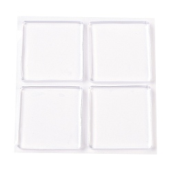 Clear (Defective Closeout Sale)Transparent Silicone Anti-Collision Bumper Guard, Square Adhesive Protector Sticker for Car, Door, Wall, Refrigerator, Furniture, Cabinet, Clear, 95x91x5mm