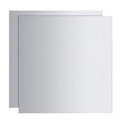 Silver Aluminum Sheet, For Laser Cutting, Precision Machining, Mould Making, Rectangle, Silver, 10x10x0.2cm, about 5pcs/set