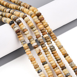 Желтый Опал Природные желтые опал бусины пряди, рондель, 4~4.5x2~2.5 мм, отверстие : 0.7 мм, около 151~152 шт / нитка, 15.16~15.35'' (38.5~39 см)