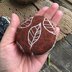 Седло Коричневый Наборы кошельков для монет из макарон своими руками, включая алюминиевую пуговицу для пакета макарон, молния, ткань, игла и нить, седло коричневый, готовое изделие: 6.2 см