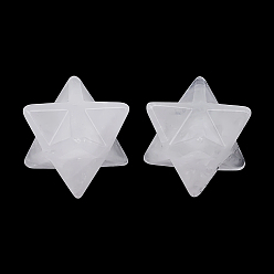 Хрусталь 2шт. декоративных звезд из натурального кварцевого кристалла, фигурка для украшения дома, энергетический камень рейки для исцеления, 40x33x38 мм