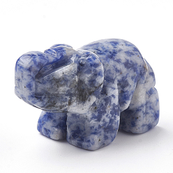 (306FM) Жонкиль матовый с лаймовой подкладкой Природные синие пятна украшения яшмы, слон, 36~42x15~20x25~30 мм