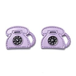 Лиловый Акриловые подвески краскораспылительные, без кадмия и без свинца, телефонные брелоки, сирень, 15x19x2.5 мм, отверстие : 4x1 мм