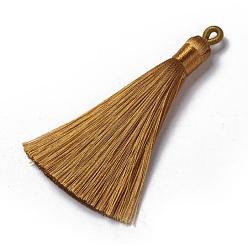 Верблюжий Полиэстер кисточкой подвески, верблюжие, 78~82x8 мм, отверстие : 2~4 мм